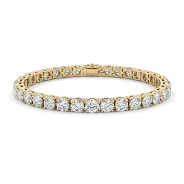 The Solvere Round Tennis Four-Prong Bracelet - Lab-Grown