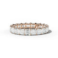 Diamond wedding band - asscher - natural