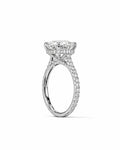 Pavè Oval Engagement Ring - Natural