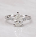 Pavè Pear Engagement Ring - Natural