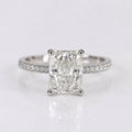 Pavè Radiant Engagement Ring - Natural