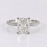 Pavè Radiant Engagement Ring - Natural