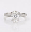 Pavè Oval Engagement Ring - Natural