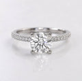 Pavè Round Engagement Ring - Natural