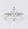 Pavè Marquise Engagement Ring - Natural