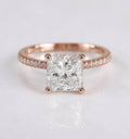 Pavè Princess Engagement Ring - Lab-Grown