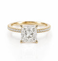 Pavè Princess Engagement Ring - Lab-Grown