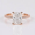 Pavè Radiant Engagement Ring - Natural