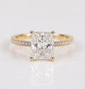Pavè Radiant Engagement Ring - Natural