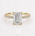 Pavè Emerald Engagement Ring - Natural