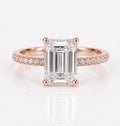 Pavè Emerald Engagement Ring - Natural