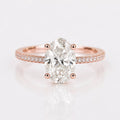 Pavè Oval Engagement Ring - Natural