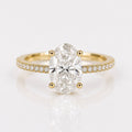 Pavè Oval Engagement Ring - Natural
