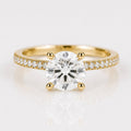 Pavè Round Engagement Ring - Lab-Grown