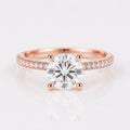 Pavè Round Engagement Ring - Natural