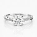 Petite Twisted - Round - Engagement Ring - Lab-Grown