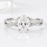 Petite Twisted - Oval - Engagement Ring - Lab-Grown