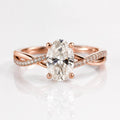 Petite Twisted - Oval - Engagement Ring - Lab-Grown