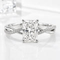 Petite Twisted - Radiant - Engagement Ring - Lab-Grown