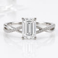 Petite Twisted - Emerald - Engagement Ring - Lab-Grown