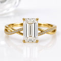 Petite Twisted - Emerald - Engagement Ring - Lab-Grown
