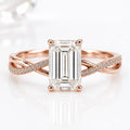Petite Twisted - Emerald - Engagement Ring - Lab-Grown