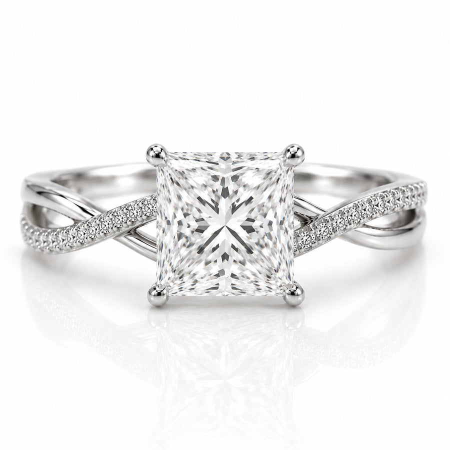 Petite Twisted - Princess - Engagement Ring - Lab-Grown