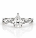 Petite Twisted - Pear - Engagement Ring - Lab-Grown