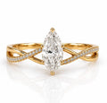 Petite Twisted - Marquise - Engagement Ring - Natural