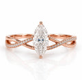 Petite Twisted - Marquise - Engagement Ring - Natural