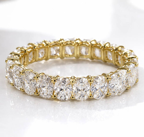 Diamond wedding band - oval - lab-grown