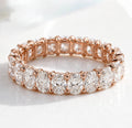 Diamond wedding band - oval - natural