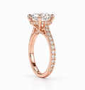 Pavè Oval Engagement Ring - Natural