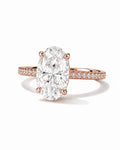 Pavè Oval Engagement Ring - Natural