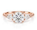 Petal Three Stone Diamond Ring - Round - Lab Grown