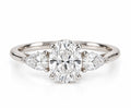 Petal Three Stone Diamond Ring - Oval - Lab-Grown