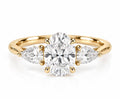 Petal Three Stone Diamond Ring - Oval - Lab-Grown
