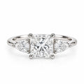 Petal Three Stone Diamond Ring - Princess - Lab-Grown