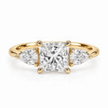 Petal Three Stone Diamond Ring - Princess - Lab-Grown