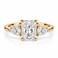 Petal Three Stone Diamond Ring - Radiant - Lab-Grown