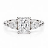 Petal Three Stone Diamond Ring - Radiant - Lab-Grown