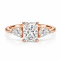 Petal Three Stone Diamond Ring - Radiant - Lab-Grown