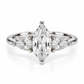 Petal Three Stone Diamond Ring - Marquise - Lab-Grown
