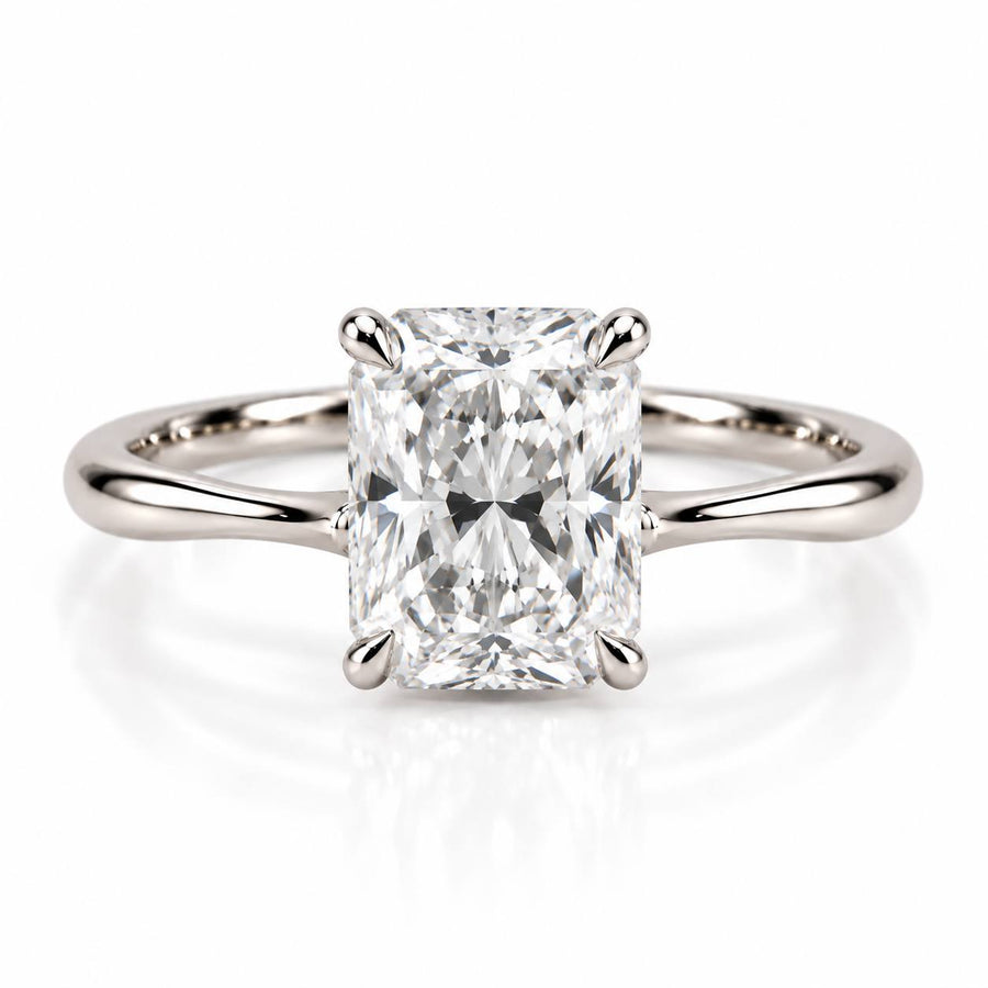Freesia Hidden Halo Diamond - Radiant - Natural