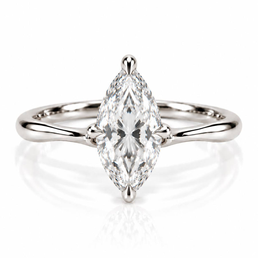 Freesia Hidden Halo Diamond - Marquise - Natural