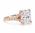 Split Shank Diamond Engagement Ring - Radiant - Natural