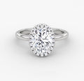 Halo Engagement Ring - Oval - Lab-Grown