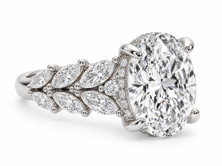 Adèle de Diamond Engagement Ring - Oval - Lab-Grown