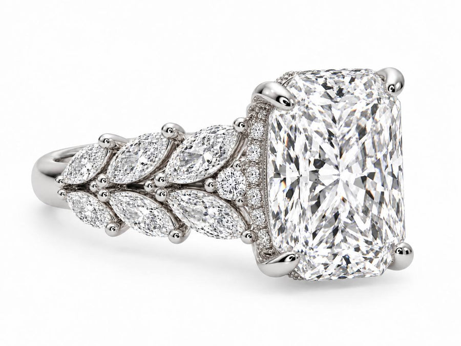 Adèle de Diamond Engagement Ring - Radiant - Natural