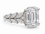 Adèle de Diamond Engagement Ring - Emerald - Lab-Grown
